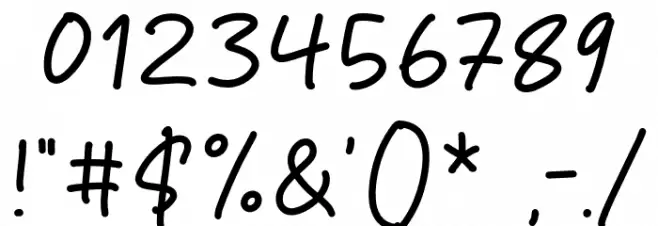 Hope Take Font OTHER CHARS