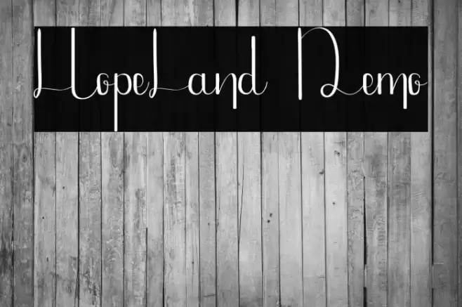 HopeLand Demo Font examples