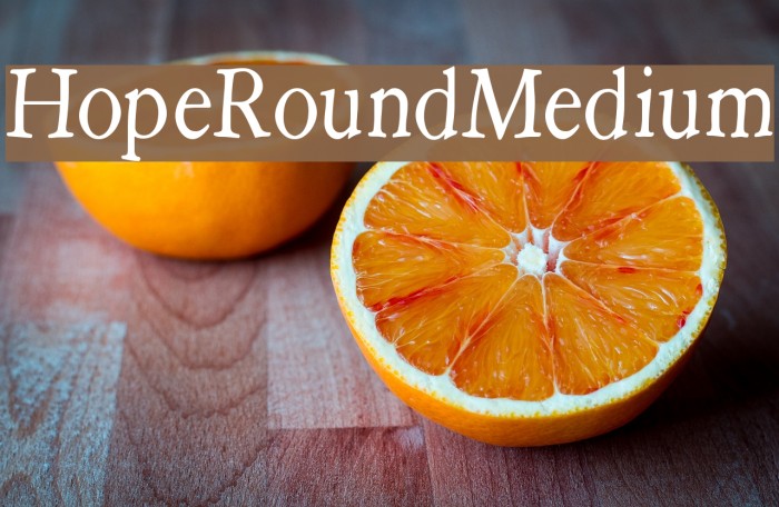 HopeRoundMedium Font examples