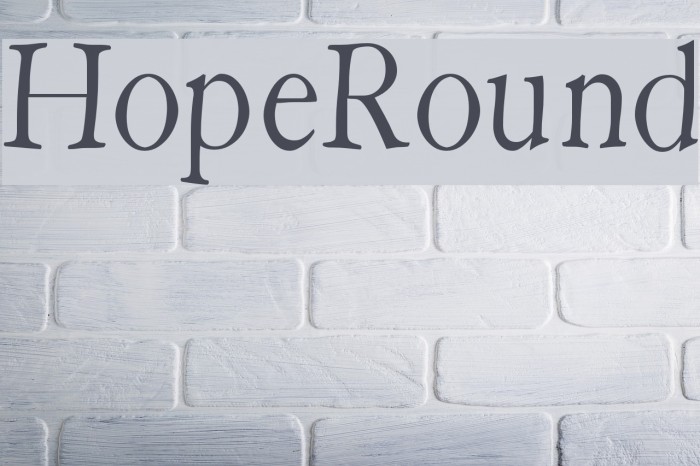 HopeRound Font examples