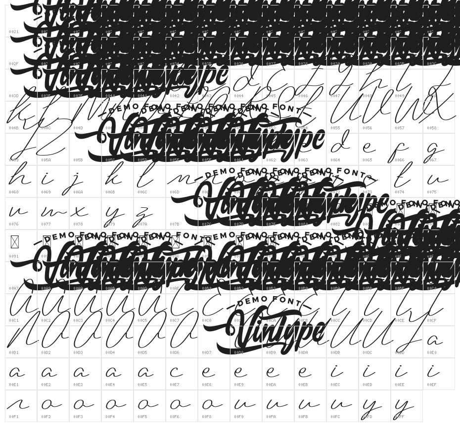 Hopeflow Demo Character Map