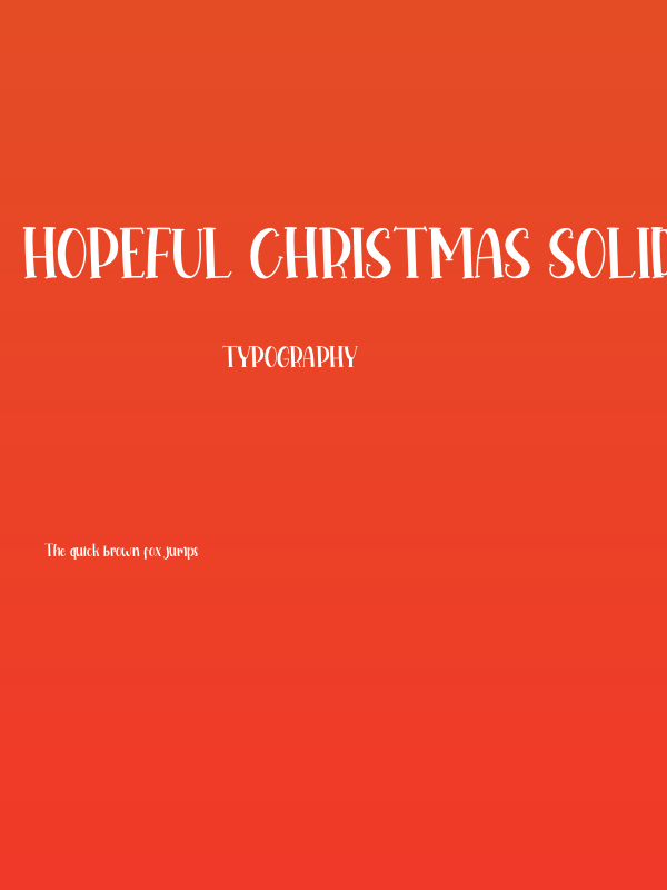 Hopeful Christmas Solid Poster