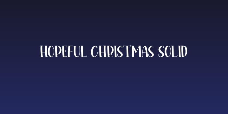 Hopeful Christmas Solid Social Header