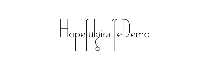 Hopeful giraffe Demo  font caratteri gratis