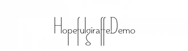 Hopeful giraffe Demo  Frei Schriftart Herunterladen