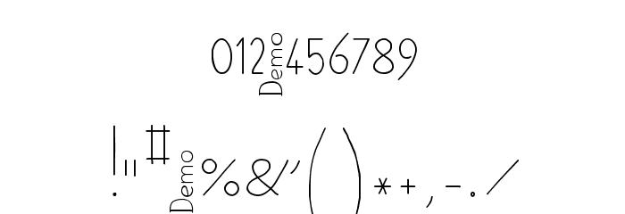 Hopeful giraffe Demo Font OTHER CHARS