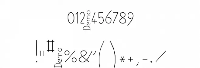 Hopeful giraffe Demo Font OTHER CHARS