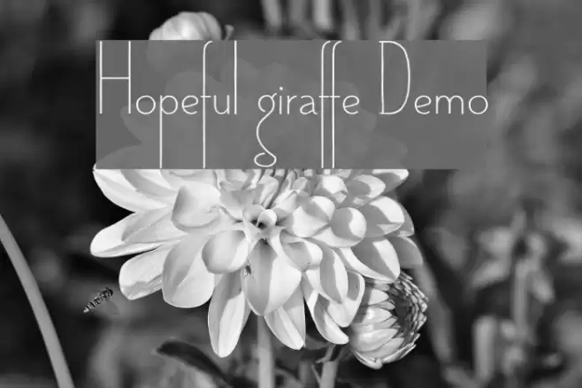 Hopeful giraffe Demo Font examples
