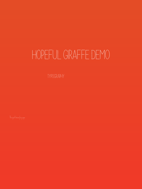 Hopeful giraffe Demo Poster