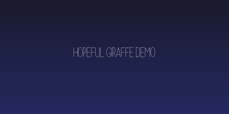Hopeful giraffe Demo Social Header