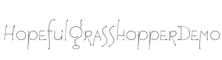 HopefulGrasshopper Demo  免费字体下载