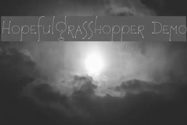 HopefulGrasshopper Demo Font examples