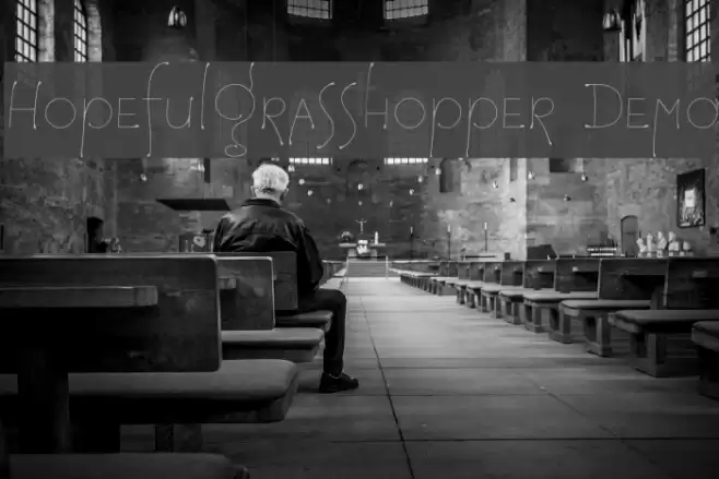 HopefulGrasshopper Demo Font examples