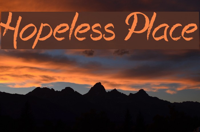 Hopeless Place Font examples