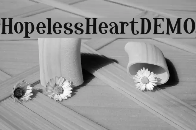HopelessHeartDEMO Font examples