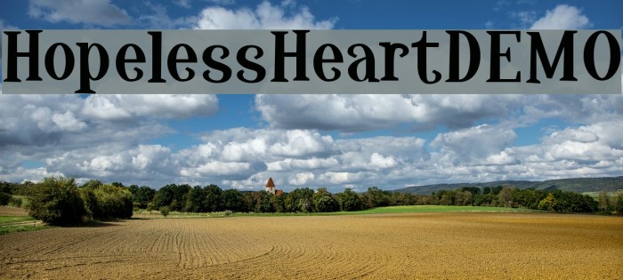 HopelessHeartDEMO Font examples