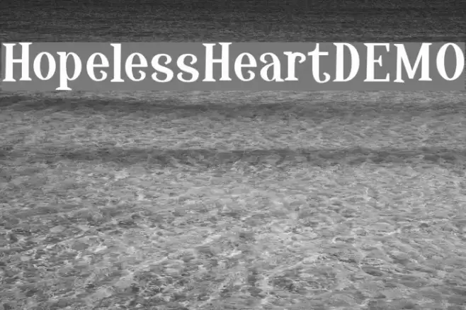 HopelessHeartDEMO Font examples