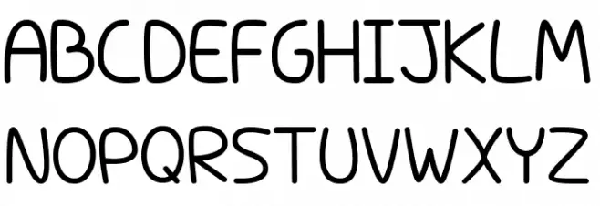 Hopelessly In Lurve フォント 大文字