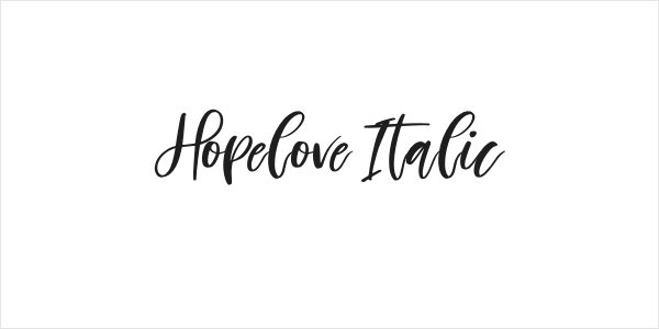 Hopelove Italic Logo