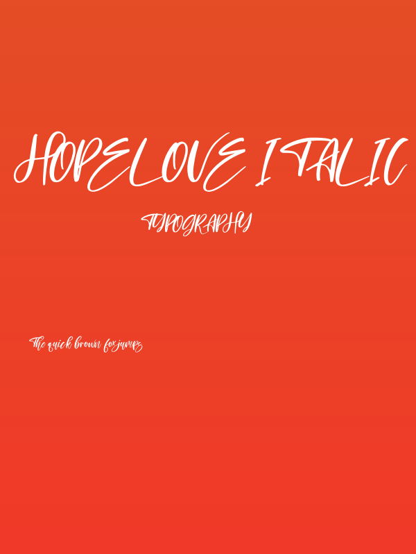 Hopelove Italic Poster