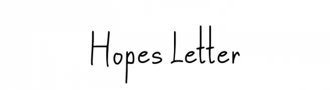 Hopes Letter  تنزيل الخطوط