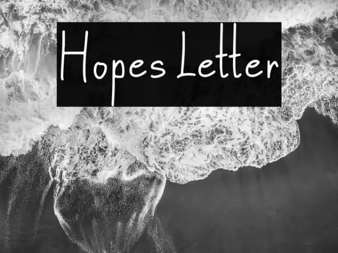 Hopes Letter Font examples