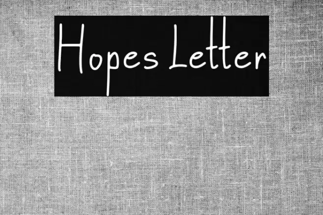 Hopes Letter Font examples