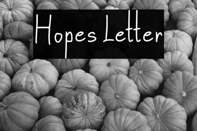 Hopes Letter Font examples