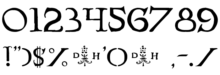 Hopfer Hornbook Font OTHER CHARS