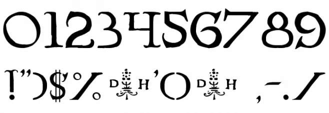 Hopfer Hornbook Font OTHER CHARS