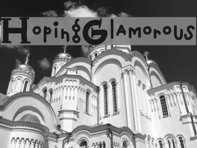 HopingGlamorous フォント examples