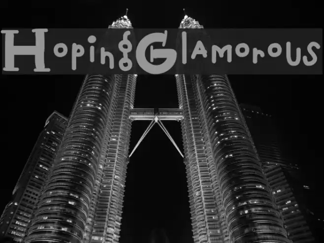 HopingGlamorous フォント examples