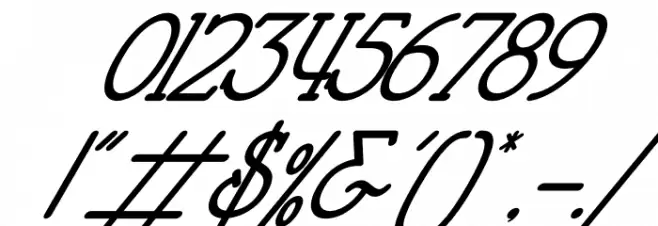 Hopkinson Italic Font OTHER CHARS