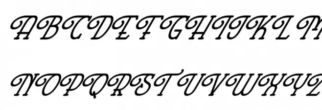 Hopkinson Italic 字体 大写