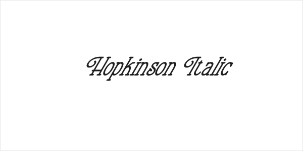Hopkinson Italic Logo