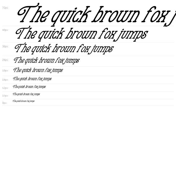 Hopkinson Italic Waterfall