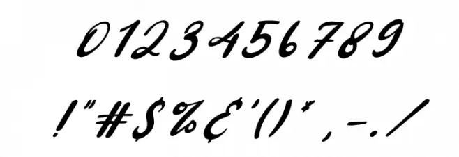 Hoppe Dizzie Italic Font OTHER CHARS