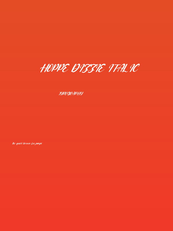 Hoppe Dizzie Italic Poster
