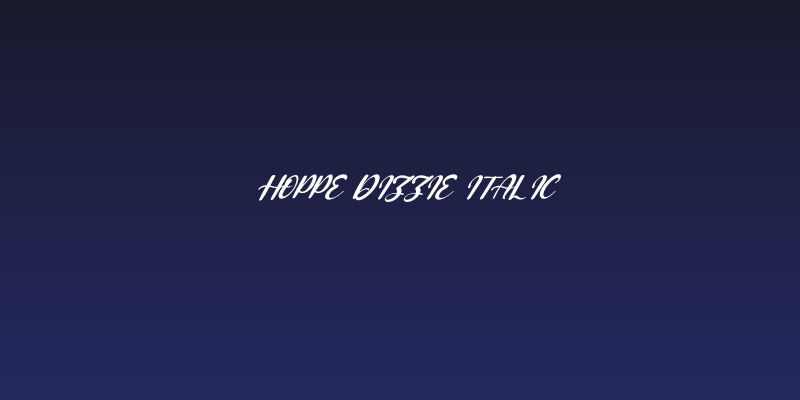 Hoppe Dizzie Italic Social Header