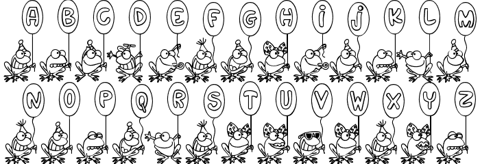 Hoppy Ribbitday フォント 小文字