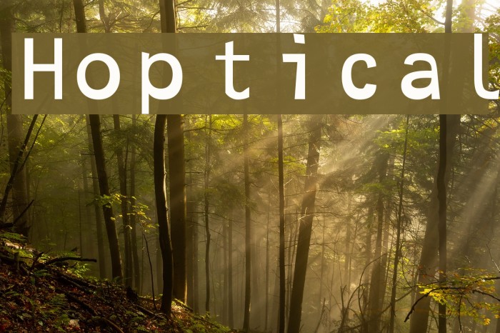 Hoptical Font examples