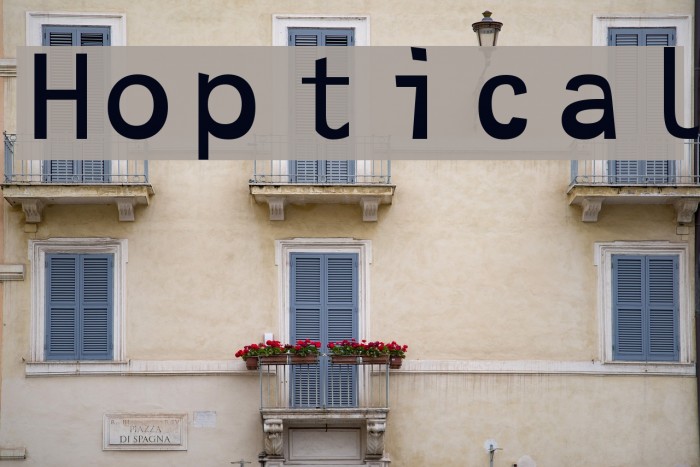 Hoptical Font examples