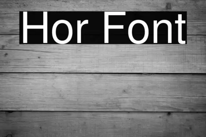 Hor Font examples