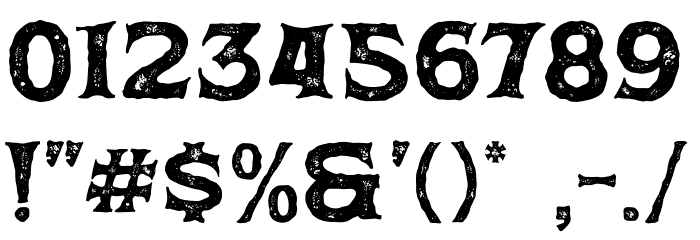 Horbse Textured Font OTHER CHARS