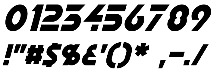 Horizon Italic Font OTHER CHARS