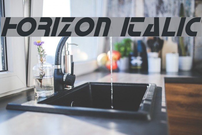 Horizon Italic Font examples