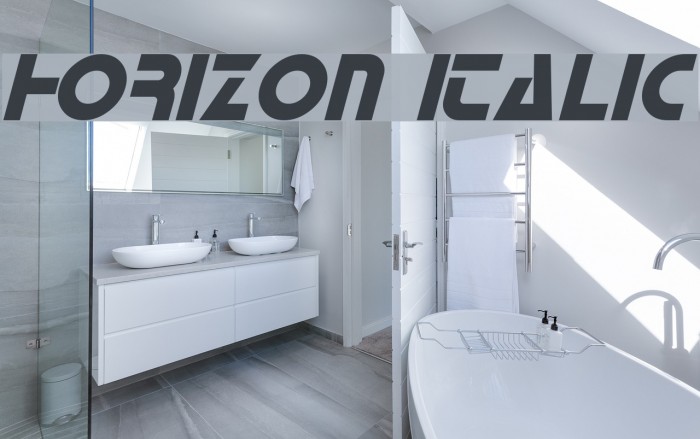 Horizon Italic Font examples