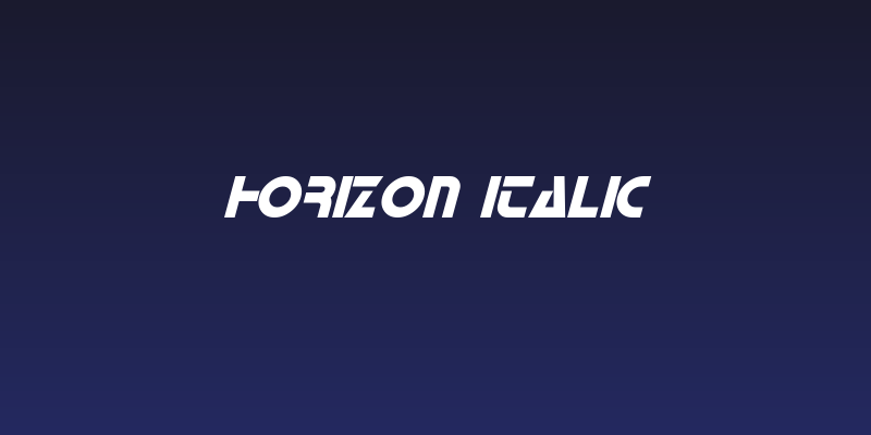 Horizon Italic Social Header