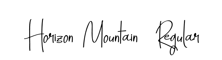 Horizon Mountain  Regular  les polices de caractères gratuit tlcharger