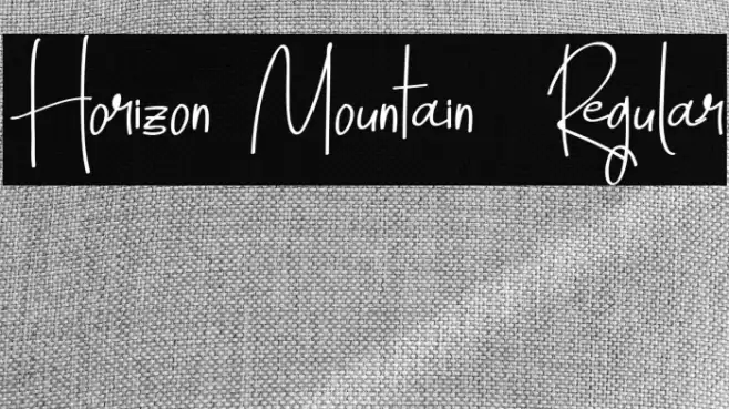 Horizon Mountain  Regular Font examples